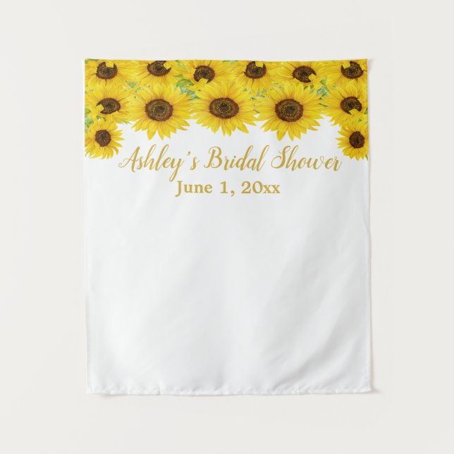 Sunflower Bridal Shower Backdrop Photo Booth Prop (Front)