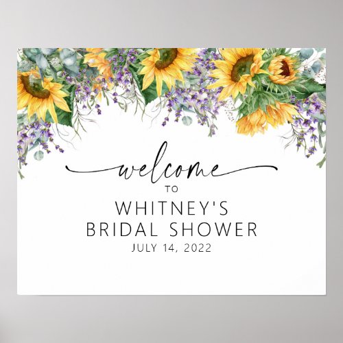 Sunflower Bridal Shower Bridal shower welcome  Poster