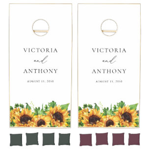 Sunflower Bridal Shower Cornhole Set