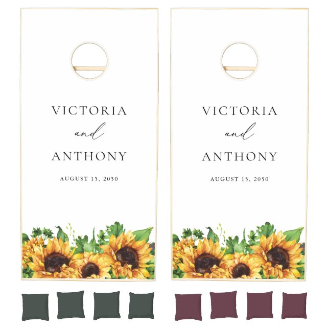 Sunflower Bridal Shower Cornhole Set (Set)
