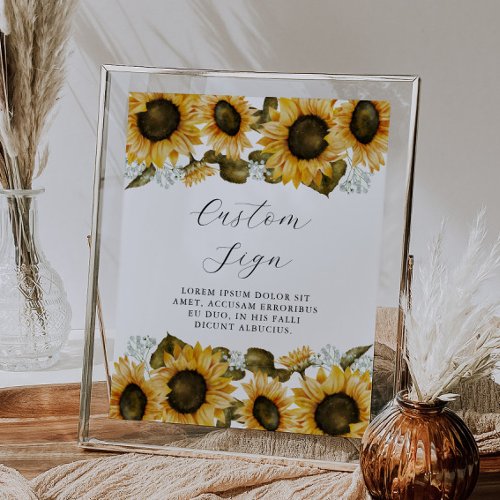 Sunflower Bridal Shower Custom Sign