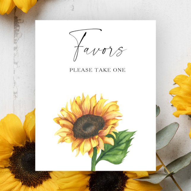 Sunflower bridal shower Favors please take one  Poster (Creator Uploaded)