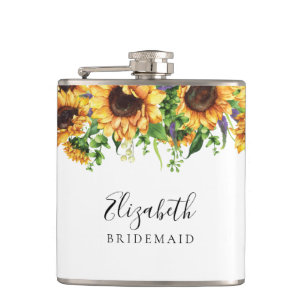 Sunflower Bridal Shower Flask