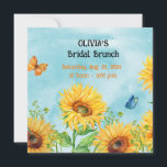 SUNFLOWER BRIDAL SHOWER FLAT INVITATION<br><div class="desc">Sunflower theme bridal shower/brunch invitation that can be personalized front and back.</div>
