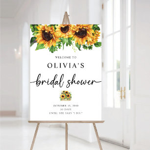 Sunflower Bridal Shower Foam Boards