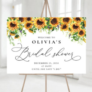 Sunflower Bridal Shower Foam Boards