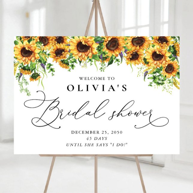 Sunflower Bridal Shower Foam Boards (Creator Uploaded)