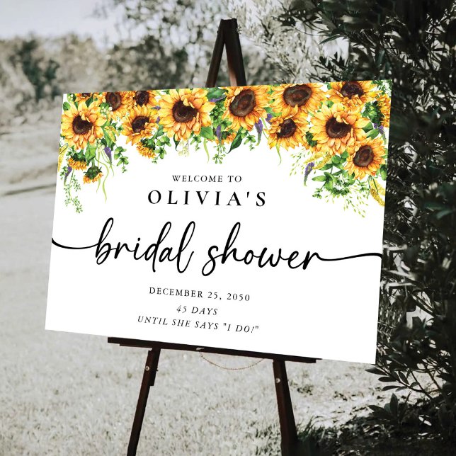 Sunflower Bridal Shower Foam Boards (Creator Uploaded)