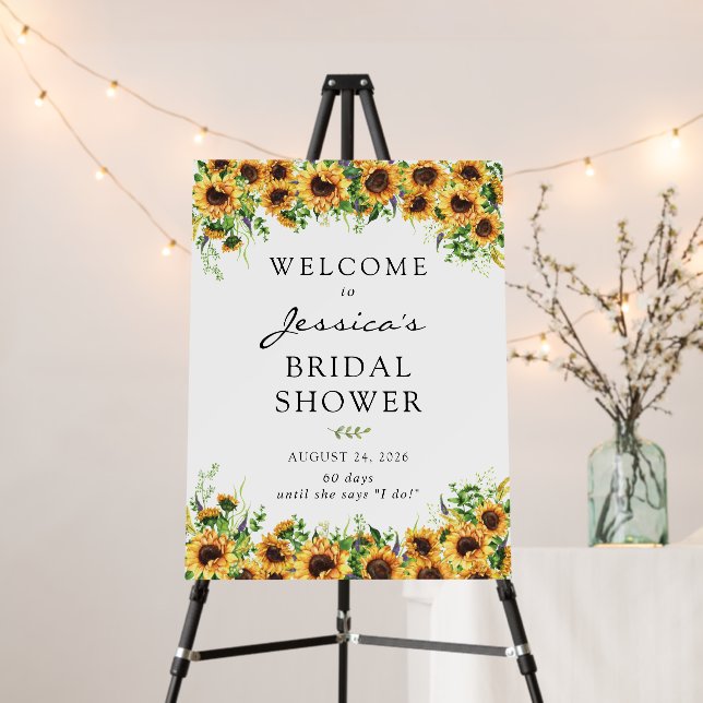 Sunflower Bridal Shower Foam Boards (In Situ (Stand))