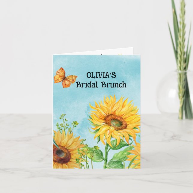 SUNFLOWER BRIDAL SHOWER FOLDED INVITATION (Front)