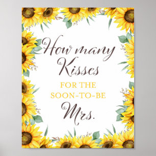 Sunflower Bridal Shower Game Sign