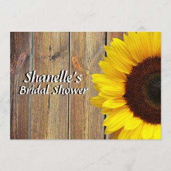 Sunflower Bridal Shower Invitation by party_depot at Zazzle