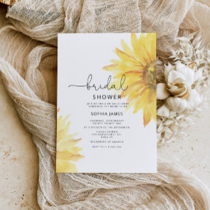 Sunflower bridal shower invitation