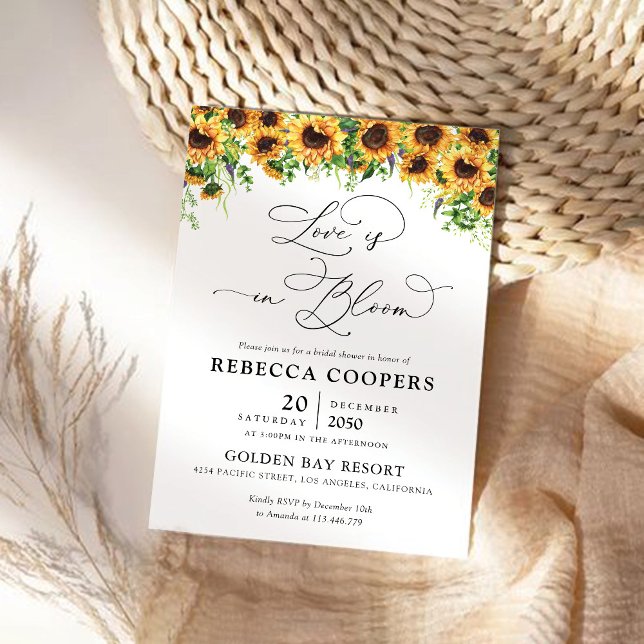 Sunflower Bridal Shower Invitation (Creator Uploaded)
