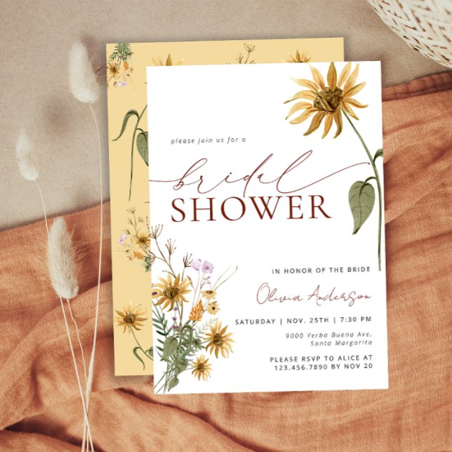 Sunflower Bridal Shower Invitation (Creator Uploaded)