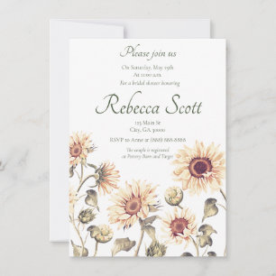 Sunflower Bridal Shower Invitation