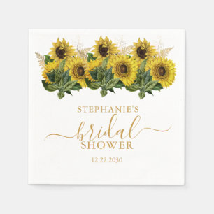 Sunflower Bridal Shower Napkins