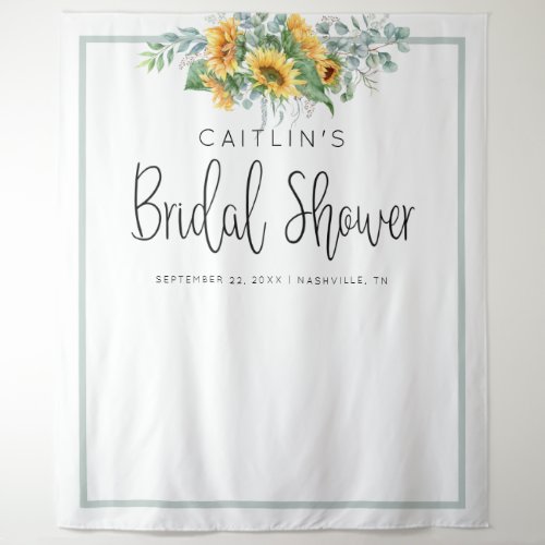 Sunflower Bridal Shower Photo Booth Backdrop