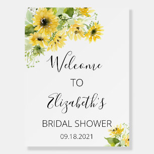 Sunflower Bridal Shower Welcome Sign