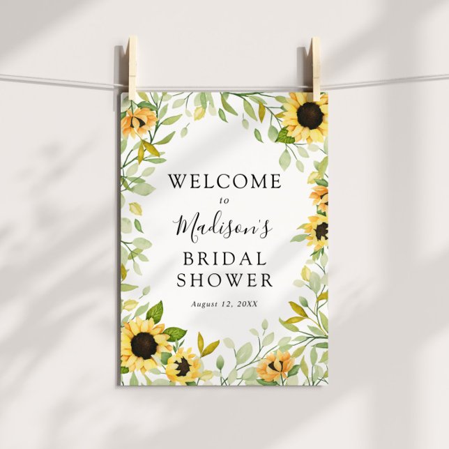 Sunflower Bridal Shower Welcome Sign (Creator Uploaded)