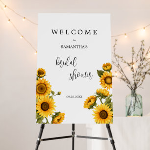 Sunflower bridal shower welcome sign
