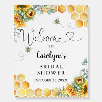 Sunflower Bride to Bee Bridal Shower Welcome Sign