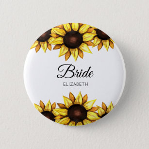 Field of Sunflowers Pinback Button Pin Badge 