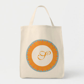Sunflower, Bridesmaid monogram tote bags