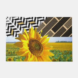 Sunflower Brown Brick Door Mat