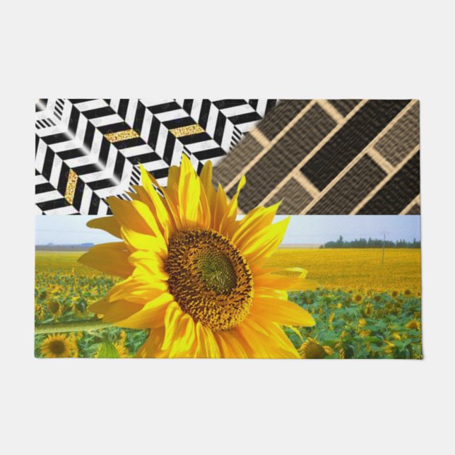 Sunflower Brown Brick Door Mat (Front)