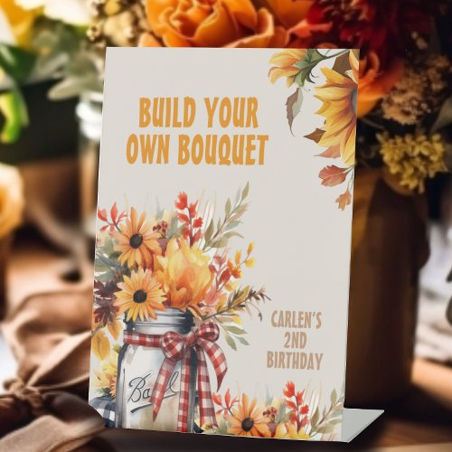 Sunflower Build Your Own Bouquet   Pedestal Sign