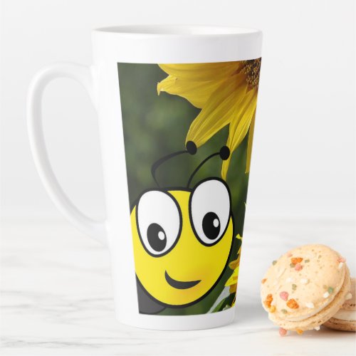 Sunflower Bumblebee Latte Mug
