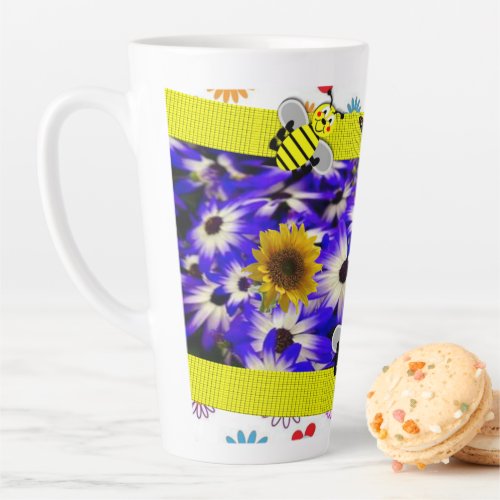 Sunflower Bumblebee Latte Mug