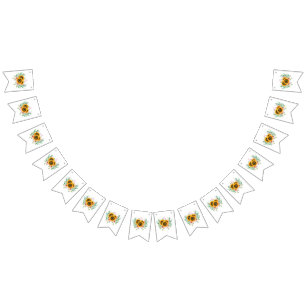 Sunflower bunting flags