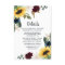 Sunflower Burgundy Red and Navy Blue Roses Wedding