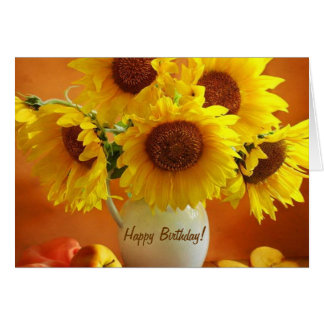 Sunflower Birthday Cards | Zazzle