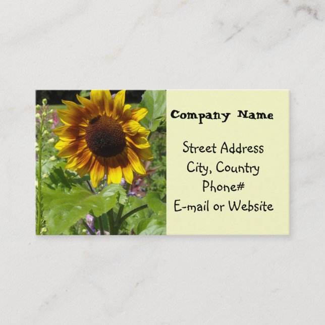 Sunflower Business Card (Front)