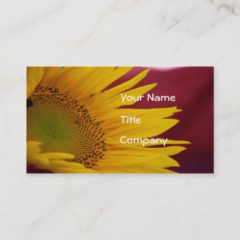 Sunflower Business Card by bubbasbunkhouse at Zazzle
