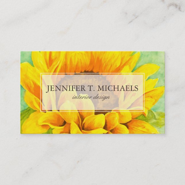 Sunflower Business Card (Front)