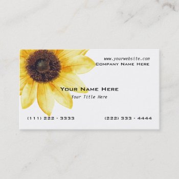 Sunflower Business Card by businesstops at Zazzle