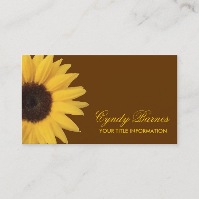 Sunflower Business Card (Front)