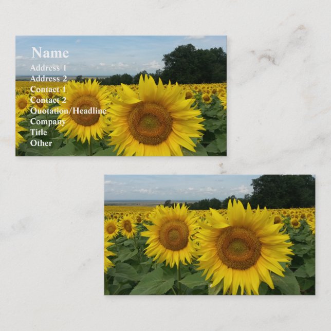 Sunflower Business Card (Front/Back)