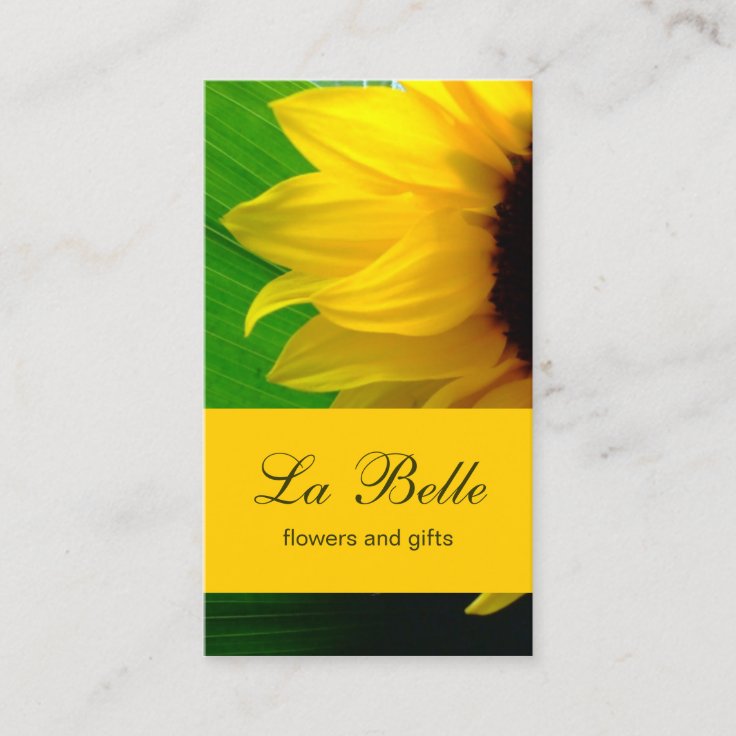 Sunflower Business Card Zazzle