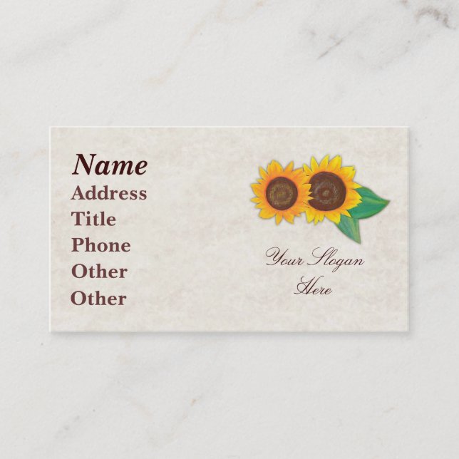 Sunflower Business Card (Front)