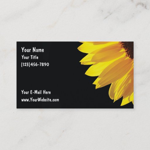 Customizable Sunflower Business Cards