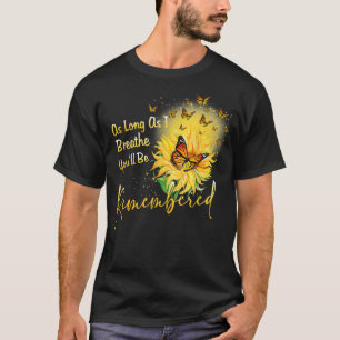Sunflower Butterfly Angel Memorial  T-Shirt