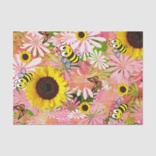 Sunflower Butterfly Bumblebee Tissue Paper