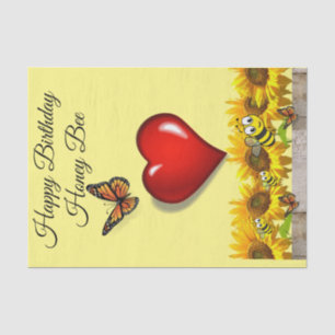 Sunflower Butterfly Bumblebee Tissue Paper