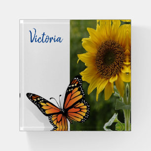 Sunflower Butterfly Paperweight