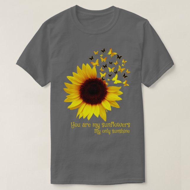 Sunflower Butterfly T-Shirt (Design Front)